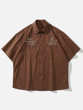 Chemise à manches courtes avec broderie de bière